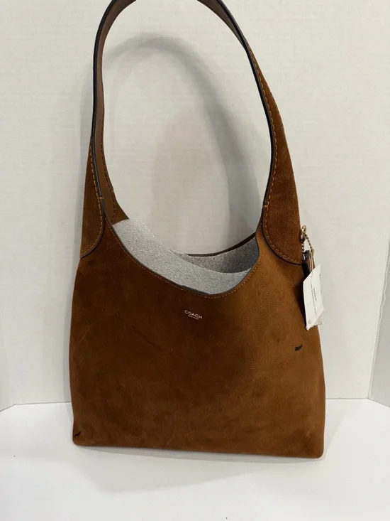 NWT Coach Brooklyn Suede Shoulder Hobo Bag small call out in photos - Picture 2 of 5